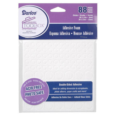 Darice Double Sided Foam Sticky Circles - 88 Pieces