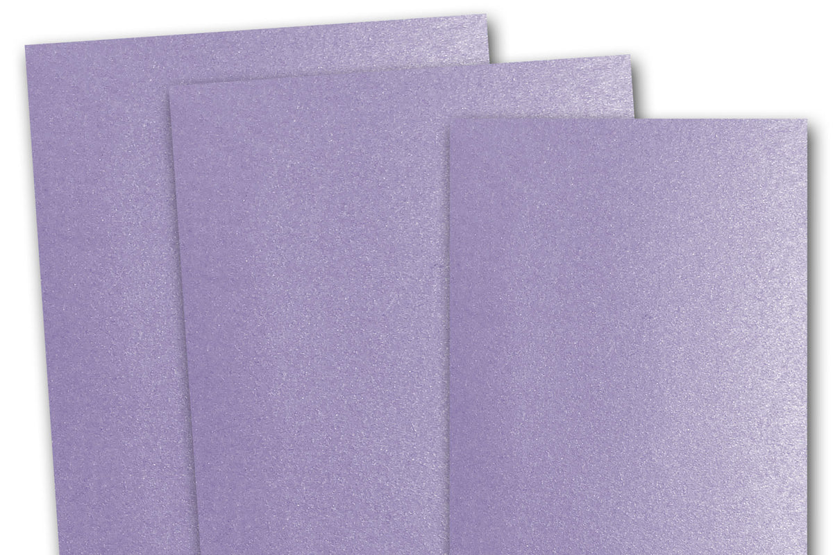 Metallic lavendar 5.5 inch square Discount Card Stock