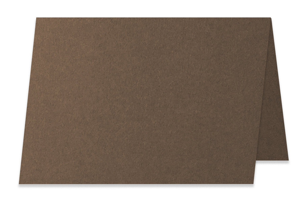 Blank A6 Folded Brown Discount Card Stock 