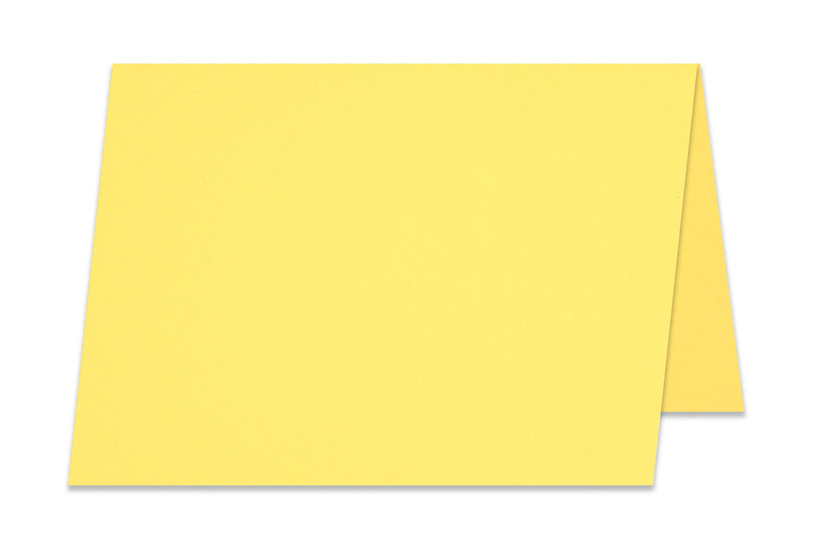 Blank A2 Folded Discount Card Stock - Yellow