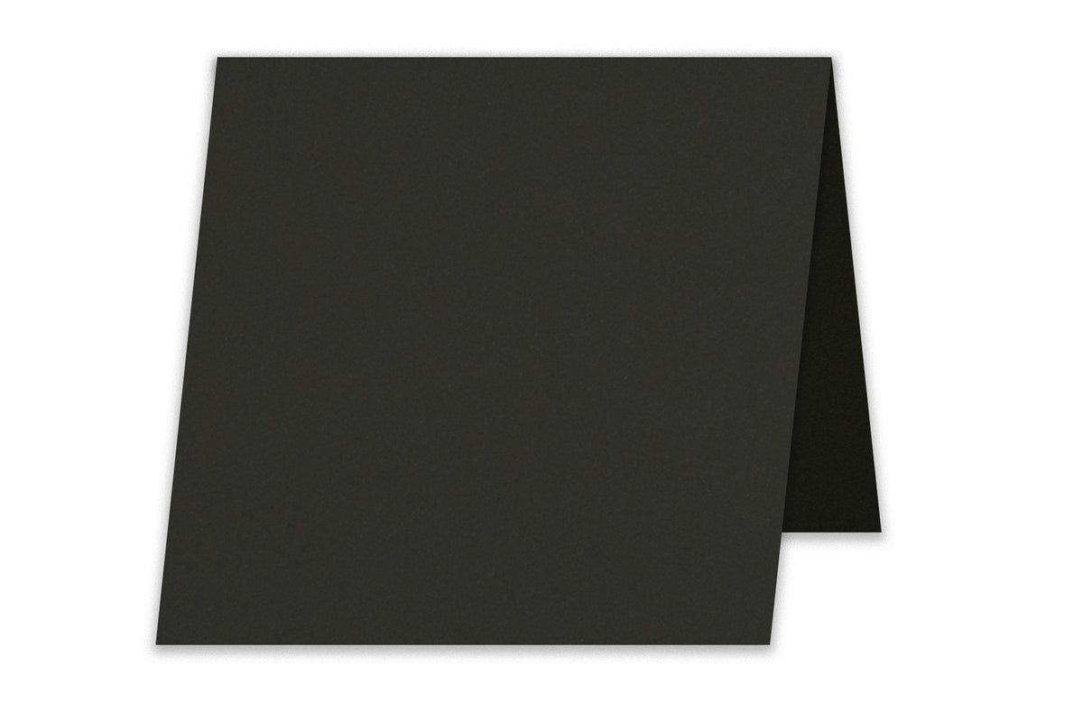 Blank 5x5 Folded Discount Card Stock - Black Licorice