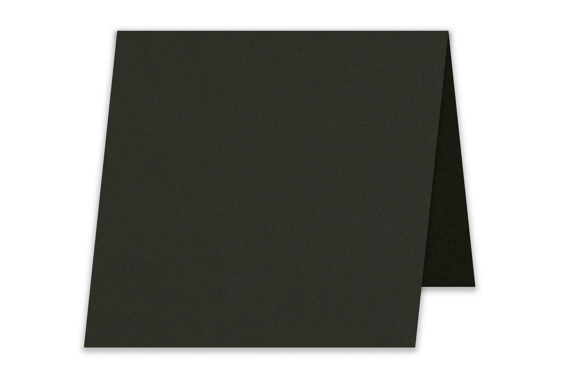Blank 3x3 Folded Discount Card Stock - Black Licorice
