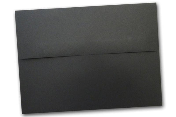 Black A7.5 Envelopes Matte Black Wedding Envelopes Ebony Euro Flap