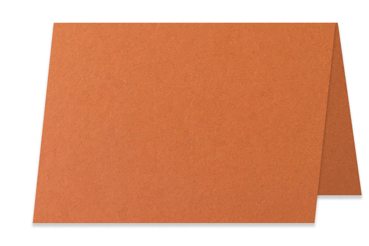 Blank 4x6 Folded Dark Orange Discount Card Stock 