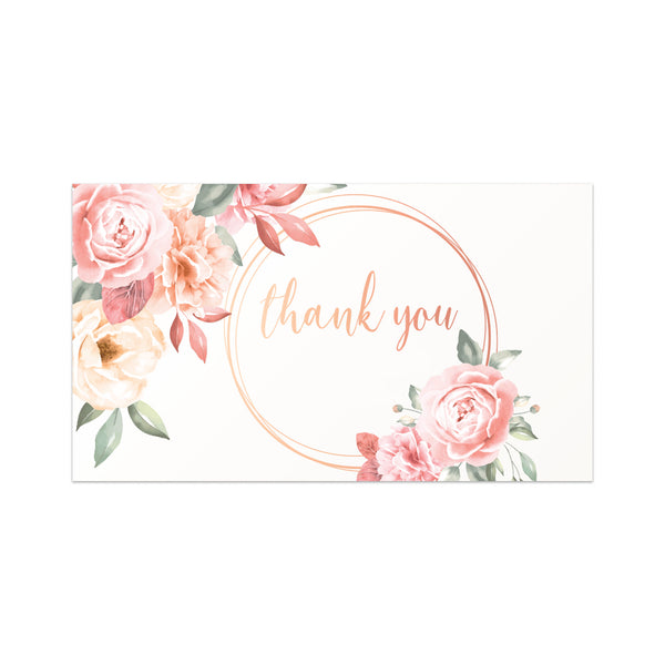 PrePrinted Business card size thank you cards for your small business