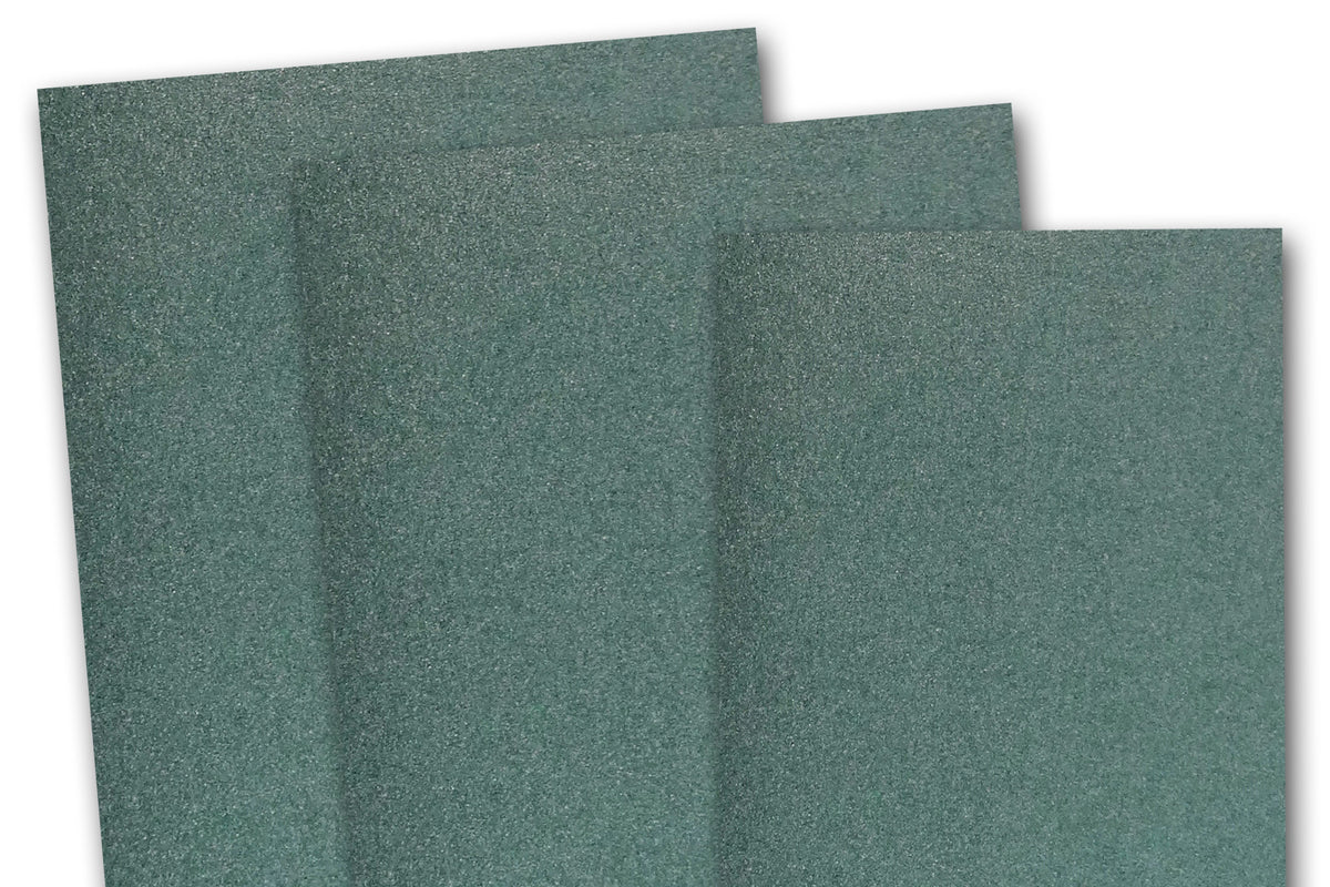 Metallic Green 5.5 inch square Discount Card Stock