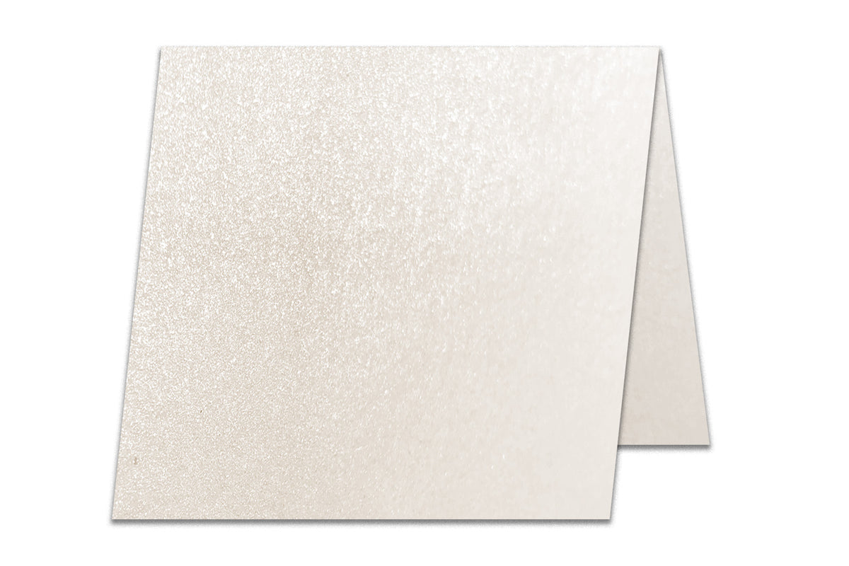 Stardream Metallic Sparkle Ivory 3x3 Blank Folded mini cards