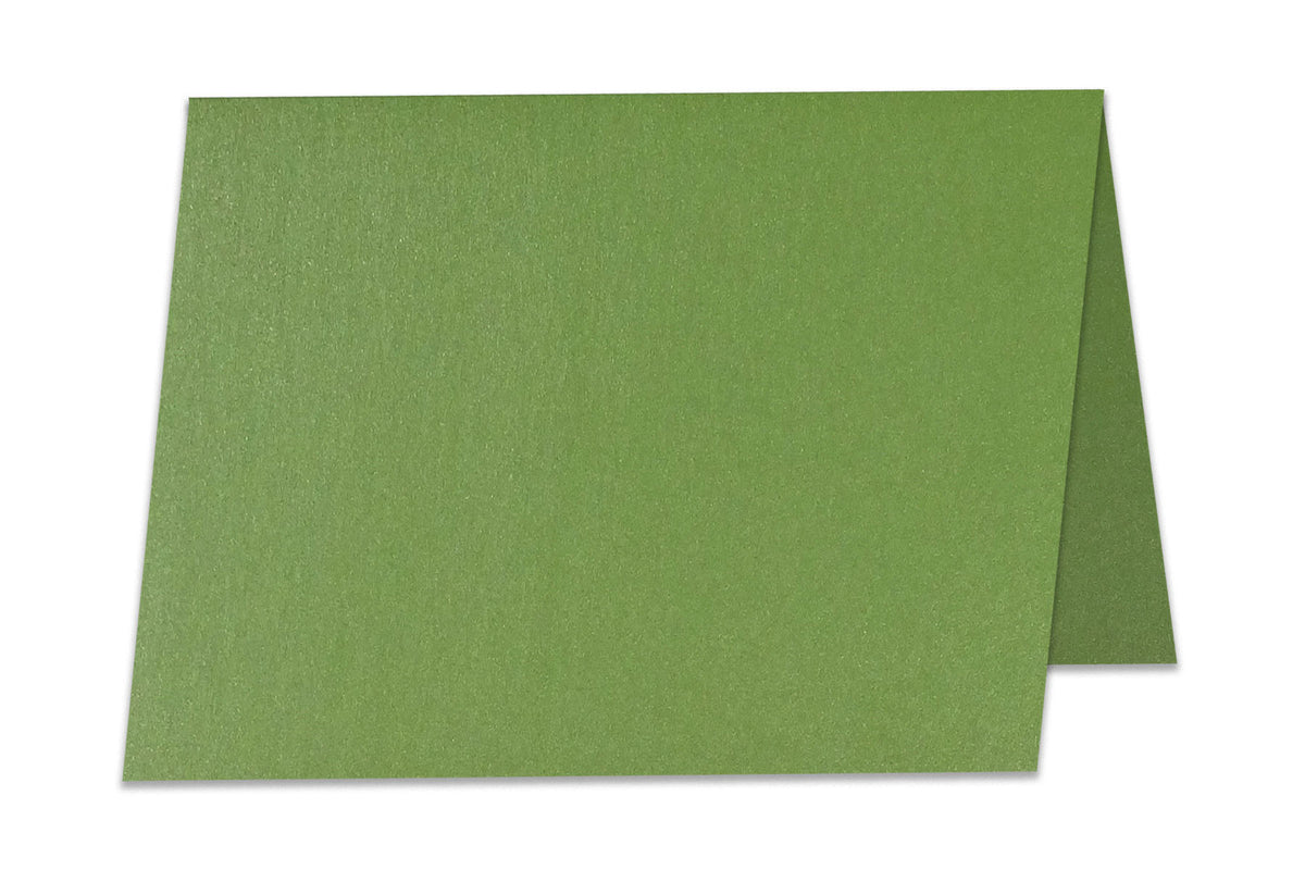 Blank Metallic Green A7 Folded Discount Card Stock