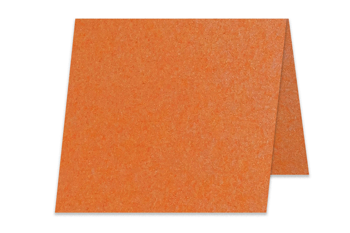 Stardream Metallic Orange 3x3 Blank Folded mini cards