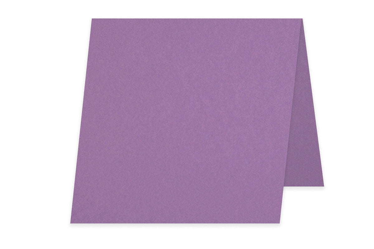 Blank 5x5 Folded Discount Card Stock - Purple