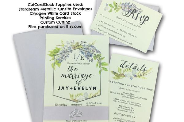 Personalized Paper Cutting Services for custom DIY Invitation