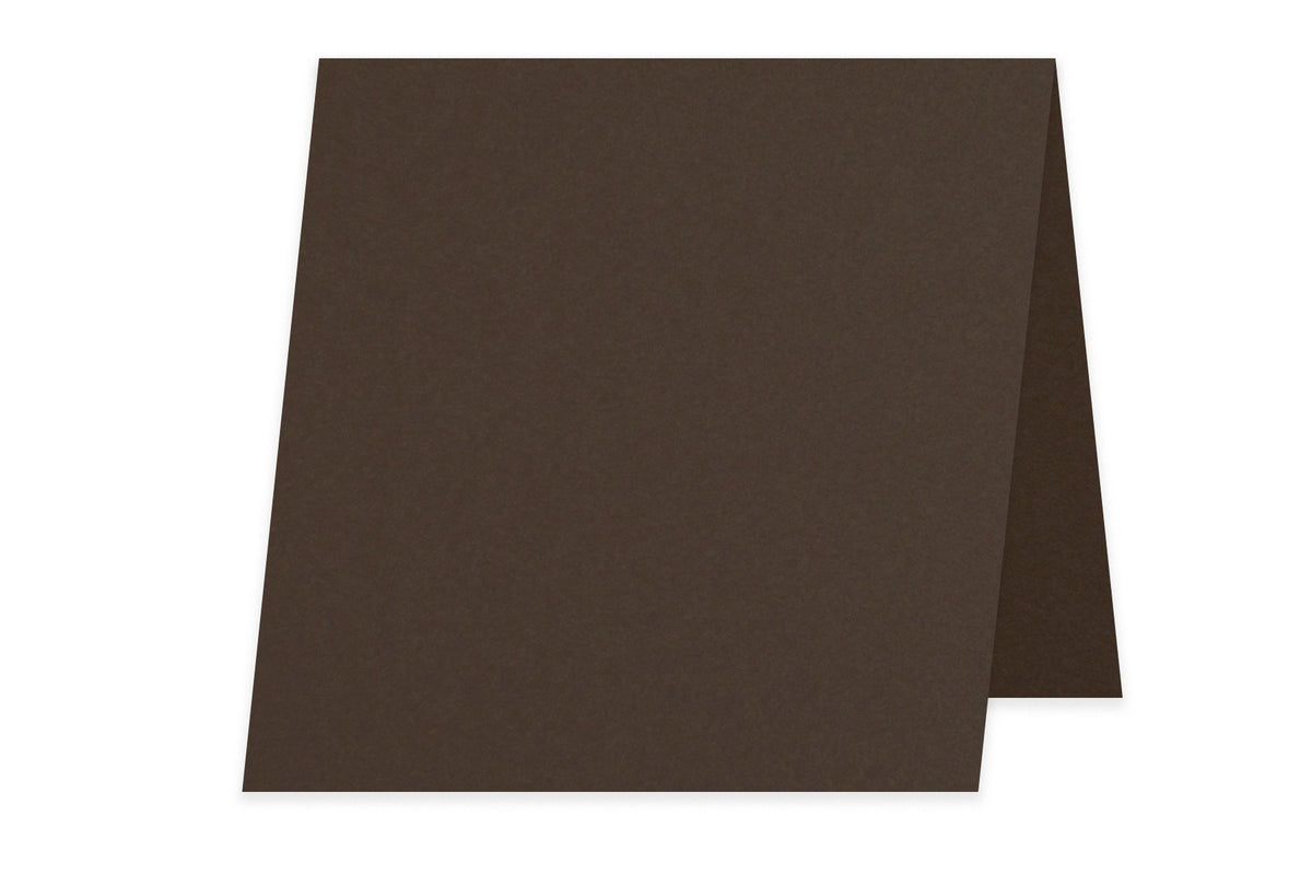Blank 5x5 Folded Discount Card Stock - Brown
