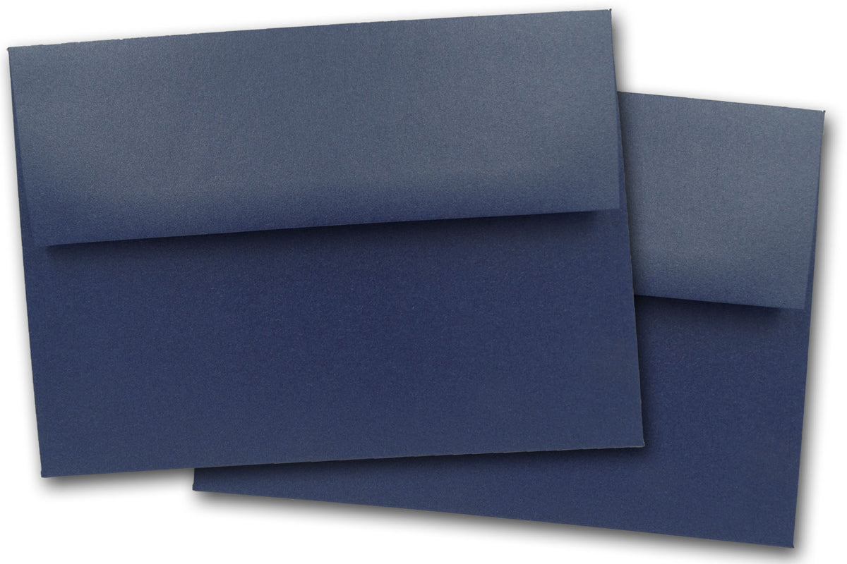 Shimmery Curious Metallic Navy Blue RSVP A1  Envelopes 