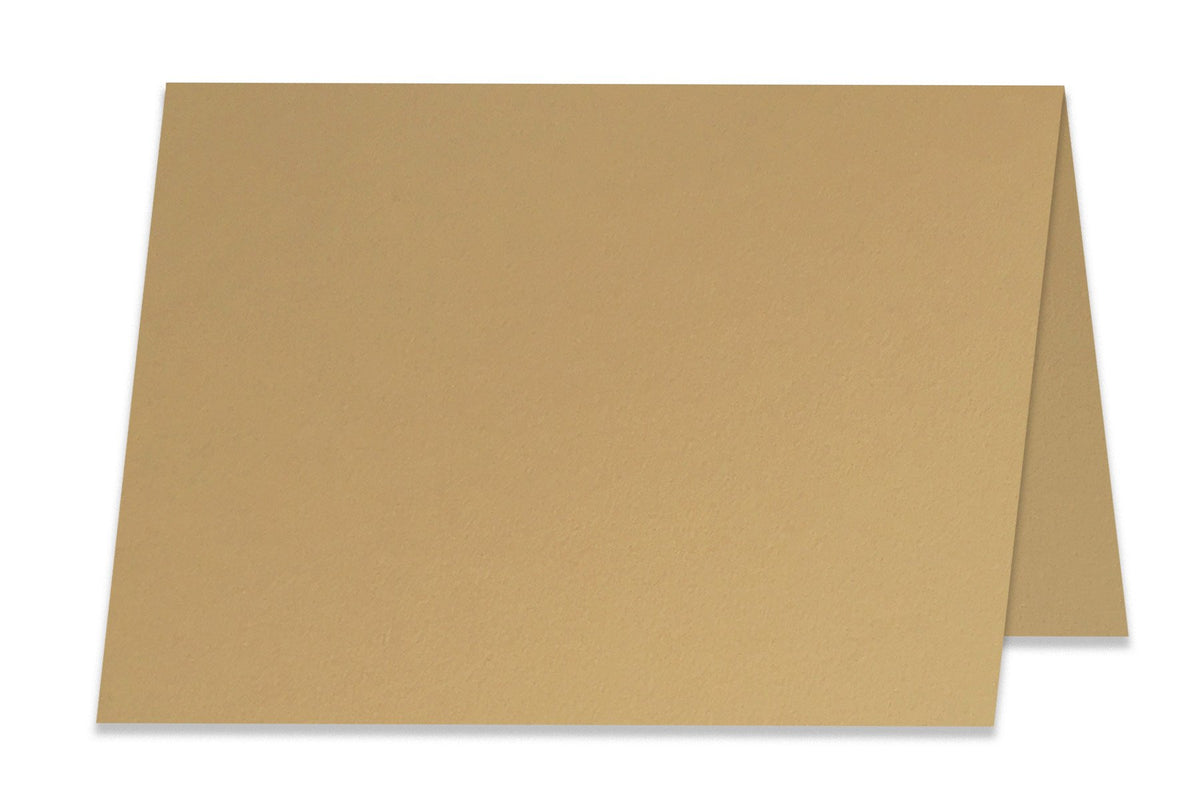 Blank A6 Folded Light Brown Discount Card Stock 