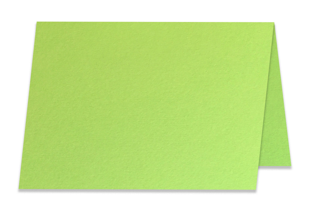 Blank A2 Folded Lime Discount Card Stock 