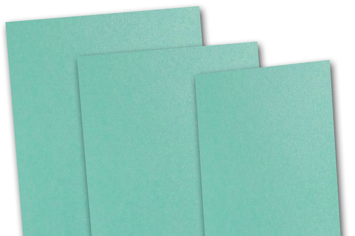 Blank metallic Aqua A2 cards - A2 Flat Discount Card Stock