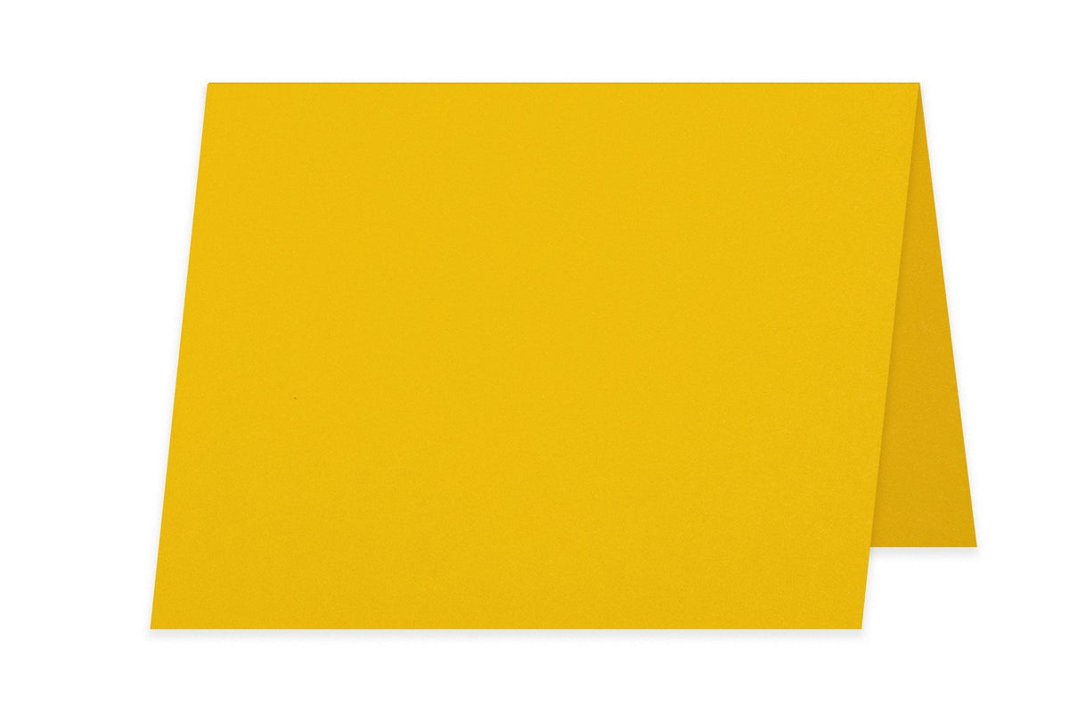 Blank A1 Folded Discount Card Stock - Yellow