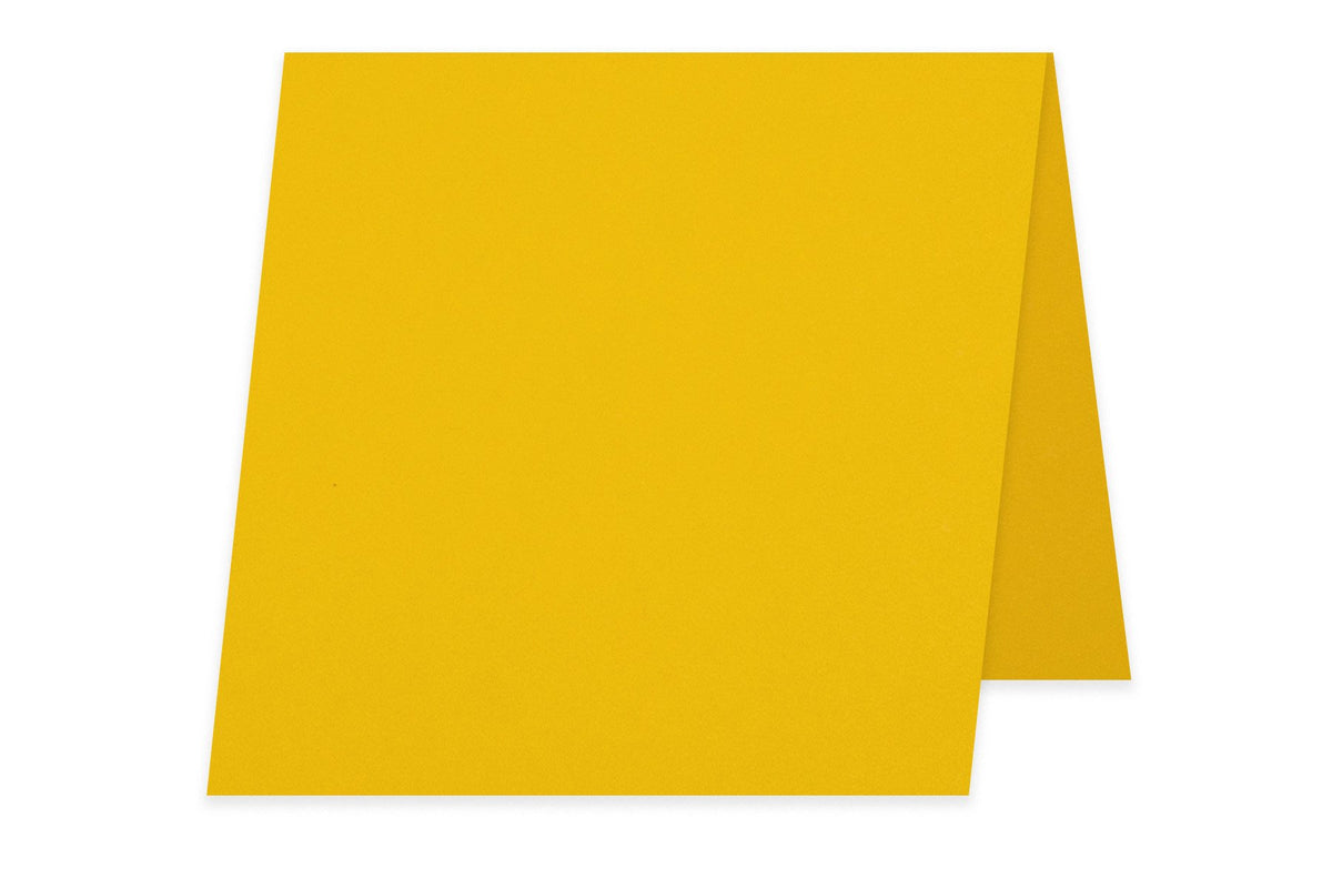 Blank 3x3 Folded Discount Card Stock - Yellow
