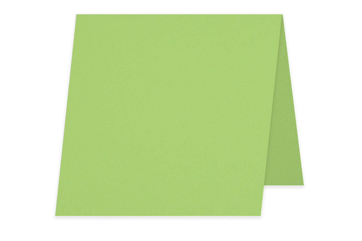 Blank 5x5 Folded Discount Card Stock - Lime