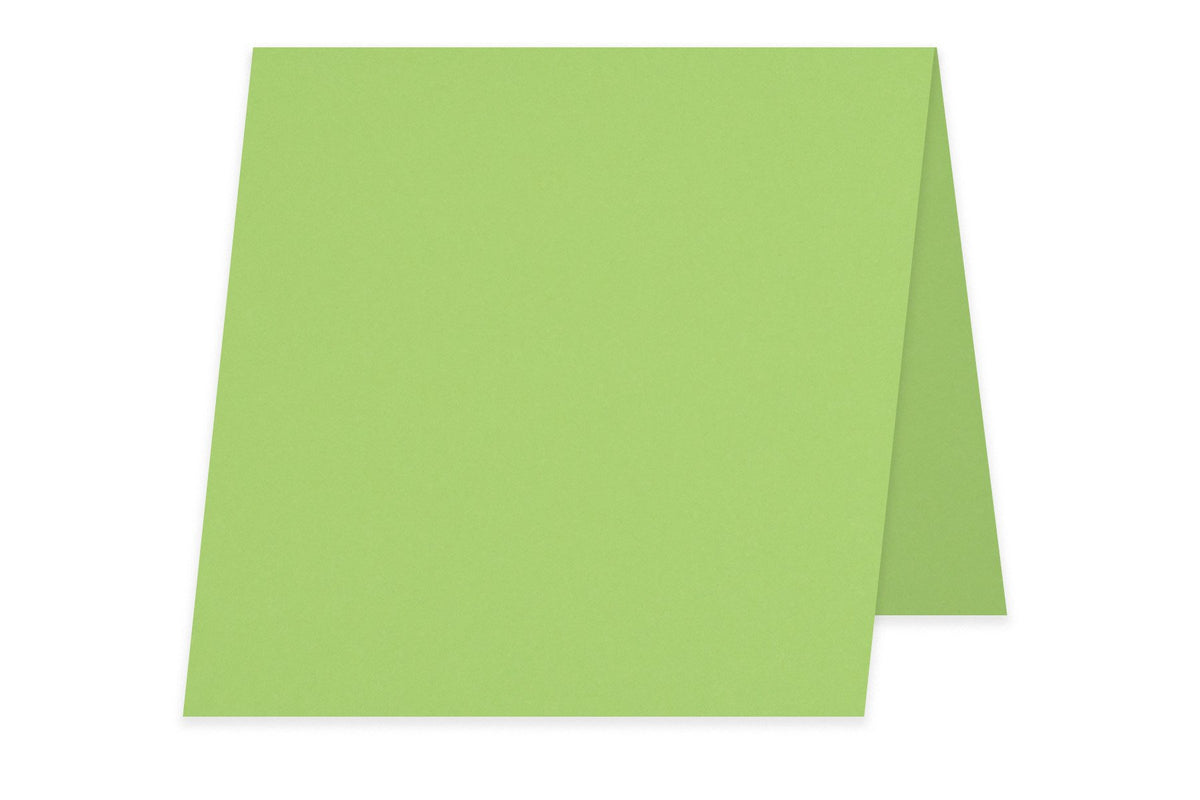 Blank 3x3 Folded Discount Card Stock - Lime