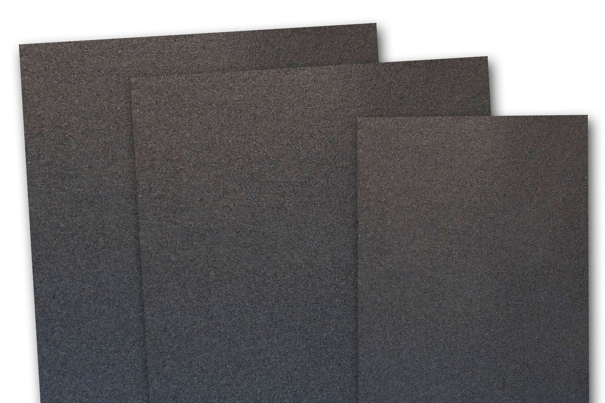 Blank metallic Black RSVP cards - A1 4 Bar Discount Card Stock