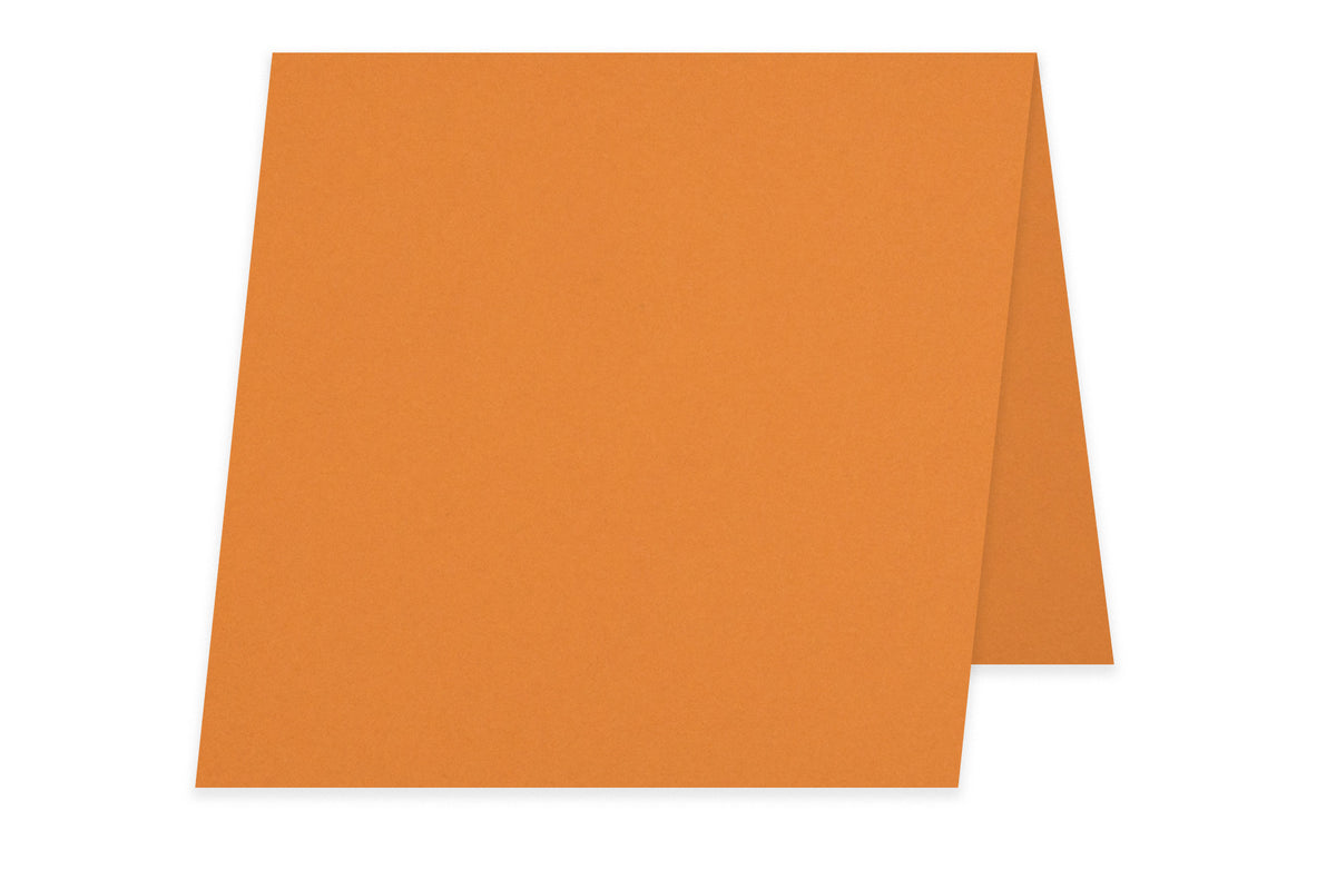 Blank 5x5 Folded Discount Card Stock - Orange