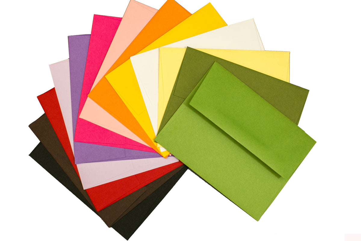 Colorful RSVP envelopes