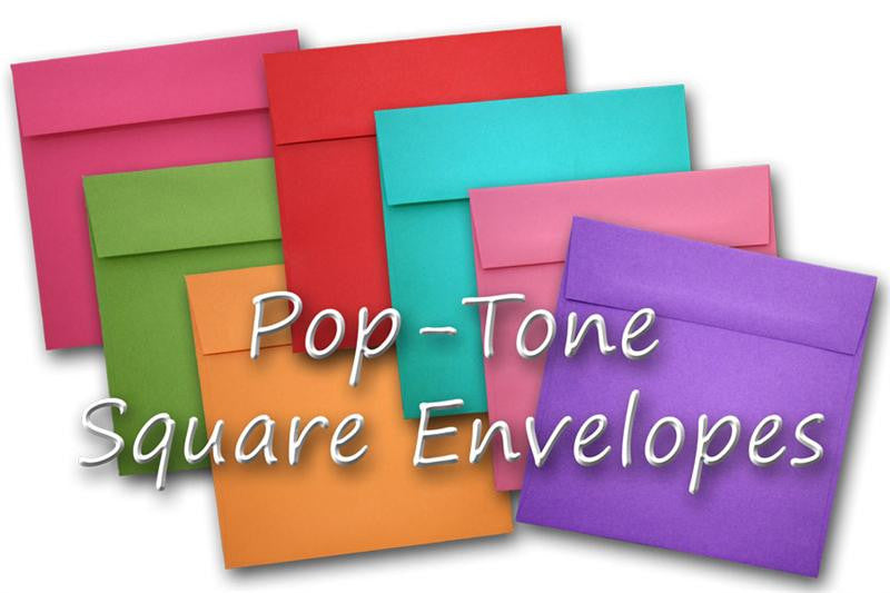 POP-TONE 6.5 inch square Envelopes - 25 pack - CLOSEOUT
