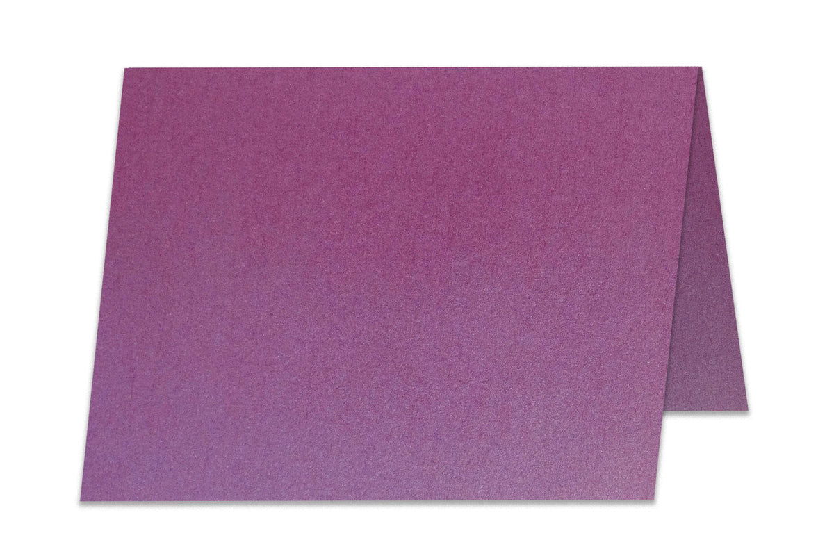 Blank Metallic Purple Punch A7 Folded Discount Card Stock