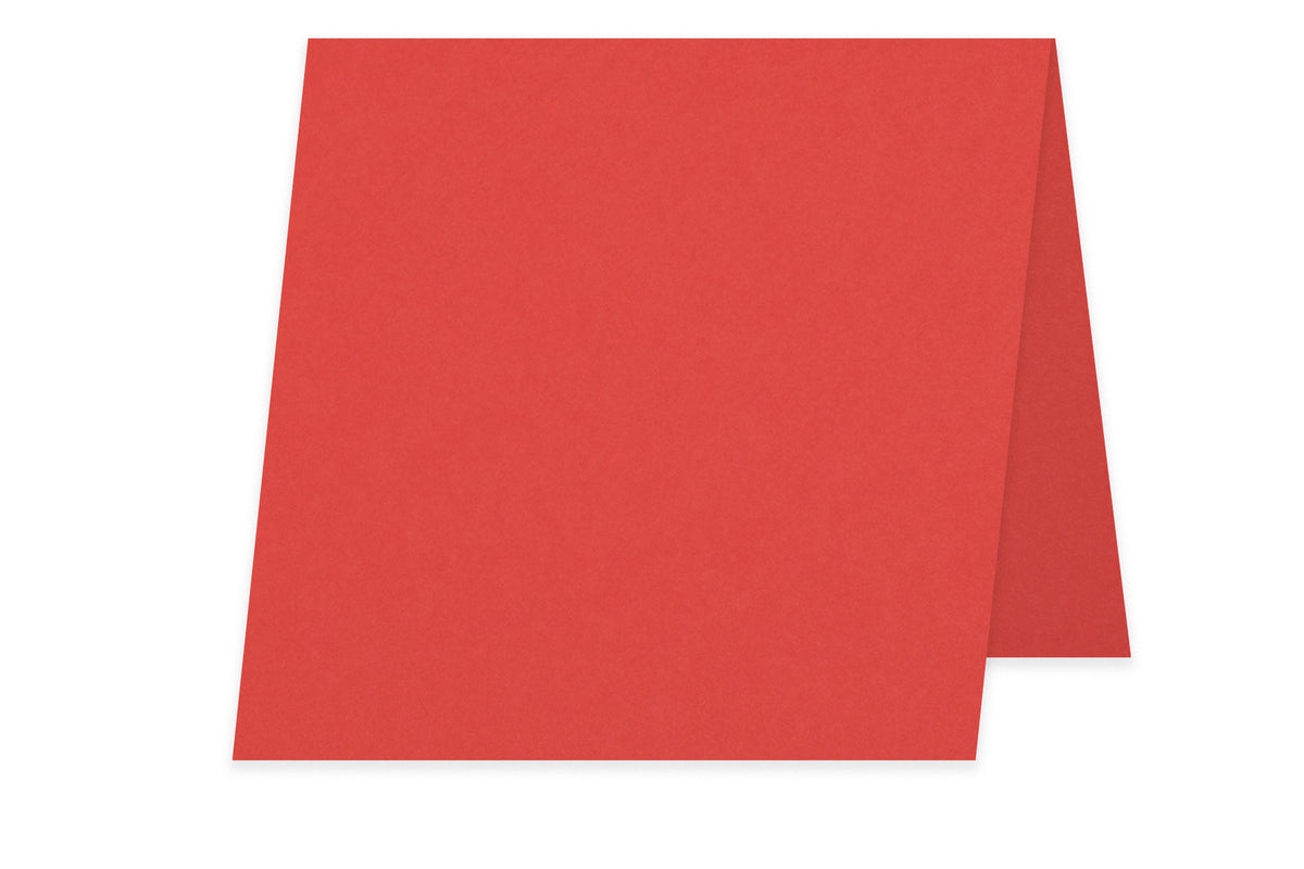 Blank 5x5 Folded Discount Card Stock - Red