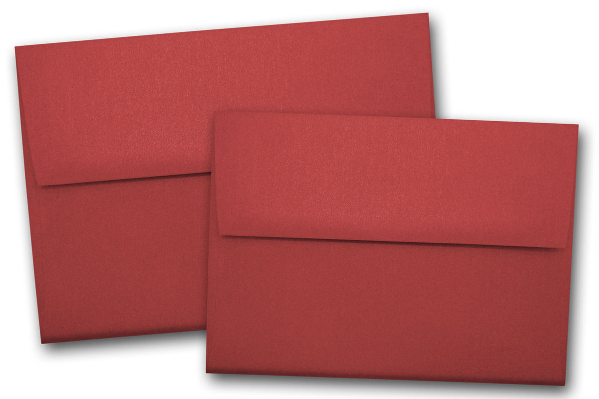 Shimmery Curious Metallic Red RSVP A1  Envelopes 