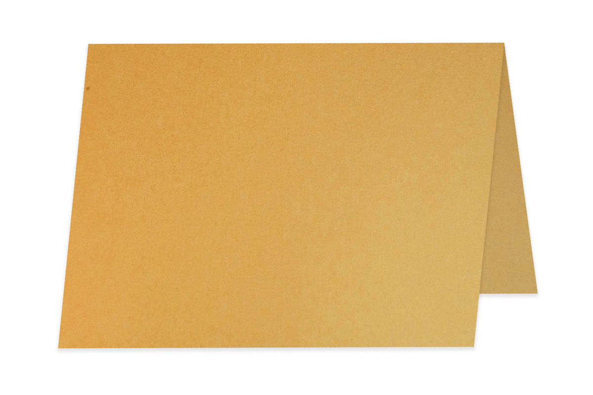 Blank Metallic Gold A2 Folded Discount Card Stock Notecards