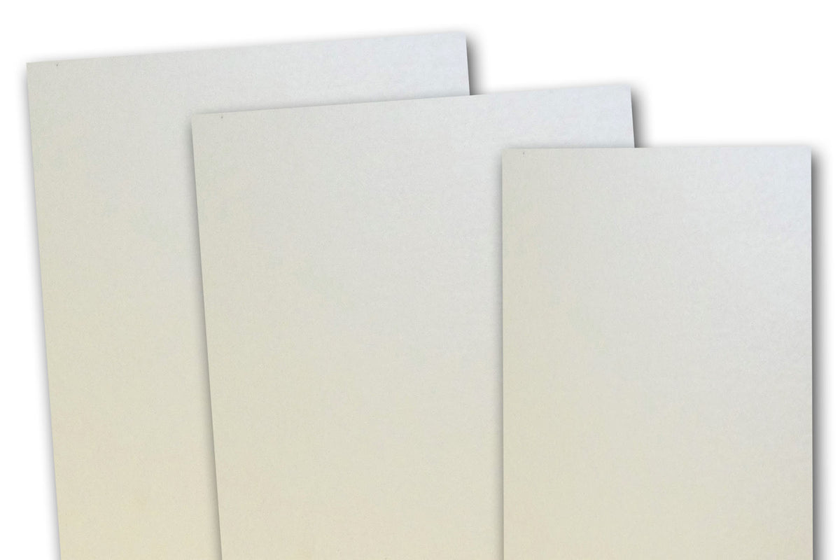 Blank metallic Ivory  RSVP cards - A1 4 Bar Discount Card Stock