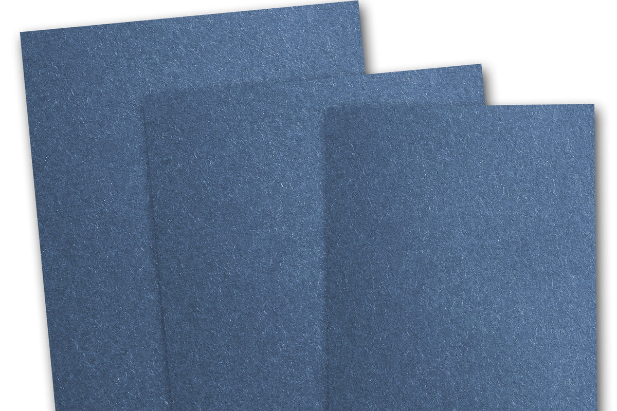 Blank metallic Blue RSVP cards - A1 4 Bar Discount Card Stock