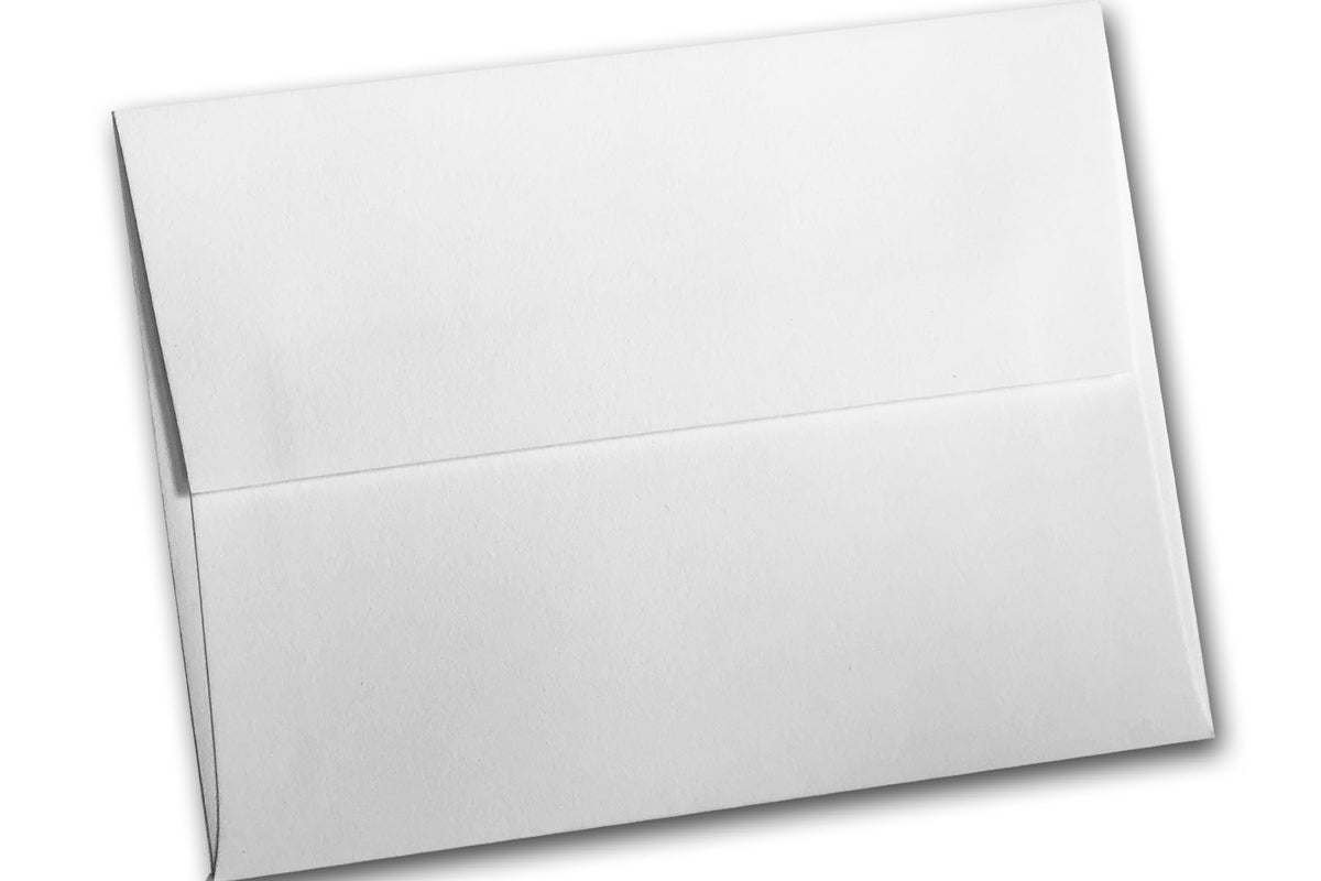 White Cotton A2 Notecard Envelopes for letterpress printing