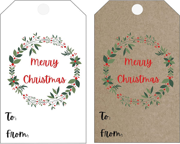 Christmas Tags, Printable Holiday Gift Tag Template