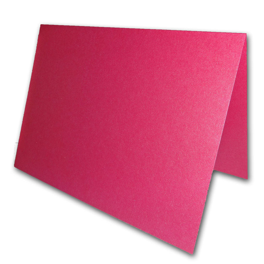 Blank Metallic A1 Notecards - pink