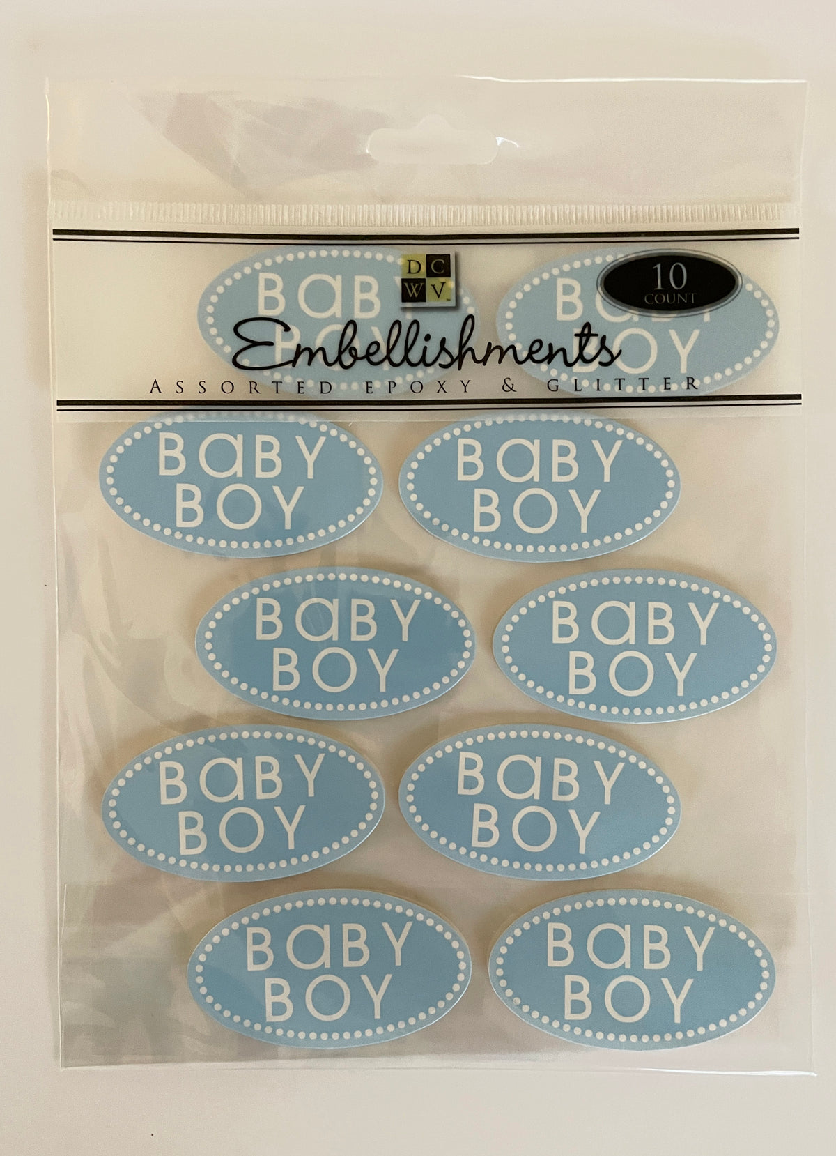DCWV BABY BOY Embellishments for cards and scrapbooks