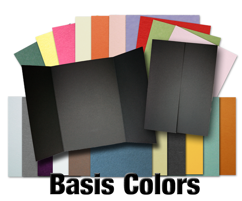 Blank 5x7 Gate Fold Invitations - Basis Colors