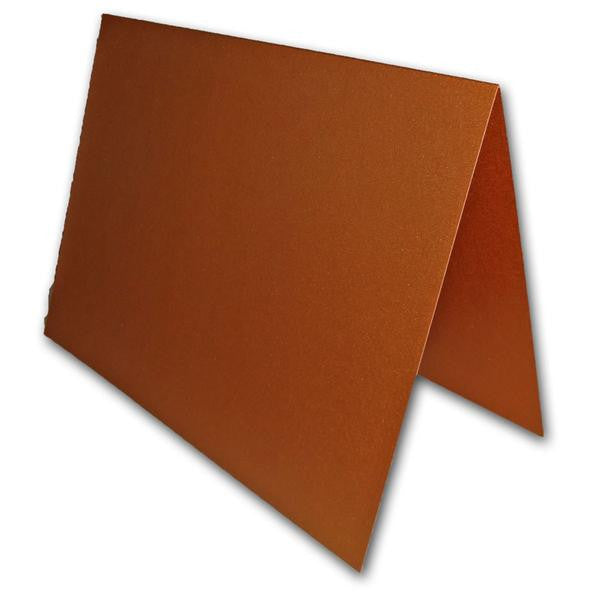 Blank Metallic  A6 Folded Discount Card Stock - copper