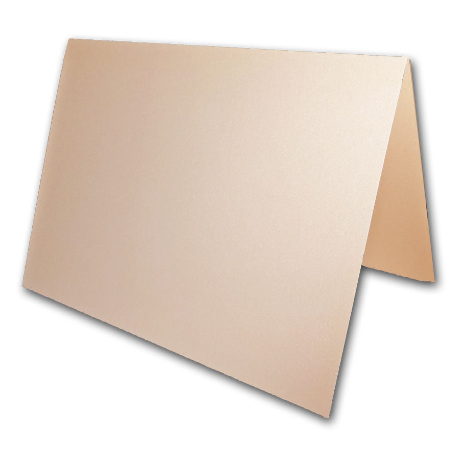 Blank Metallic A1 Notecards - coral