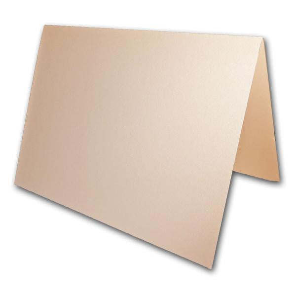 Blank Metallic  A6 Folded Discount Card Stock - coral