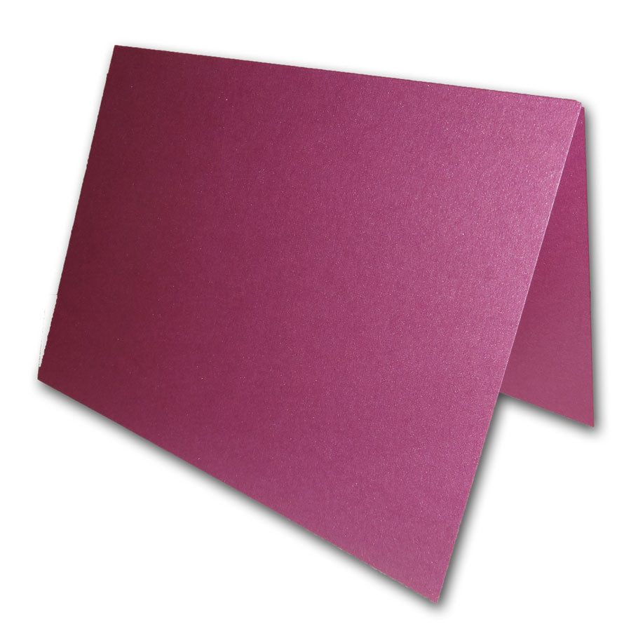 Blank Metallic  A6 Folded Discount Card Stock - purple