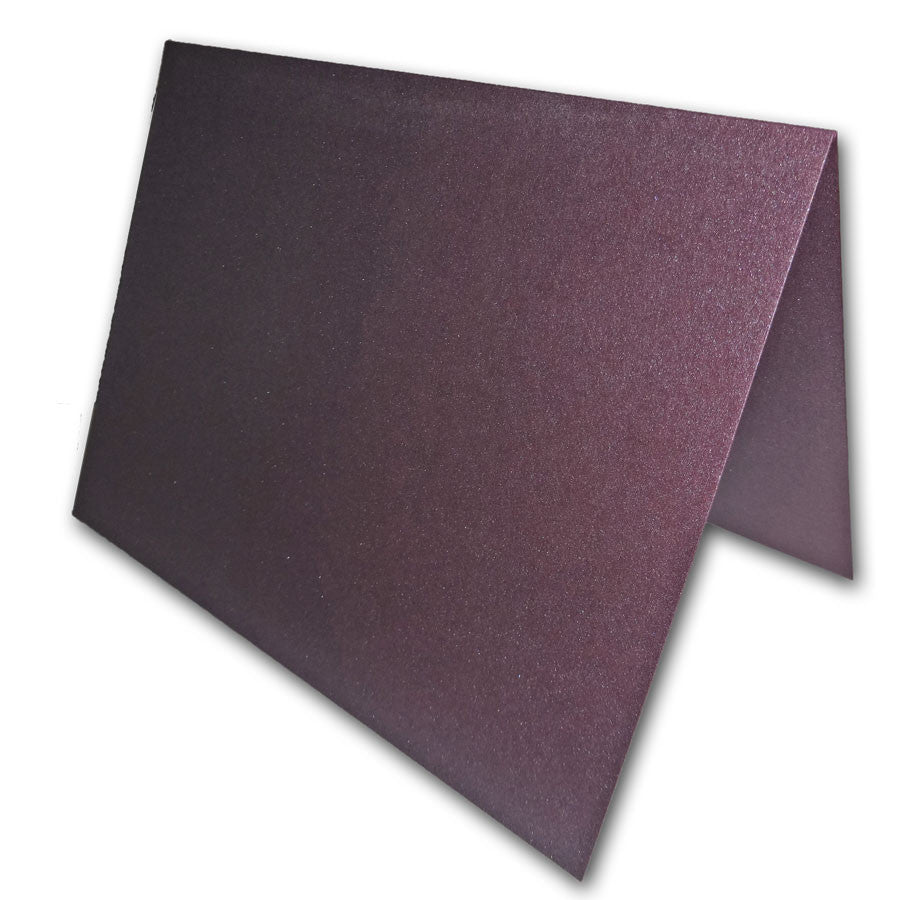 Blank Metallic  A6 Folded Discount Card Stock -ruby