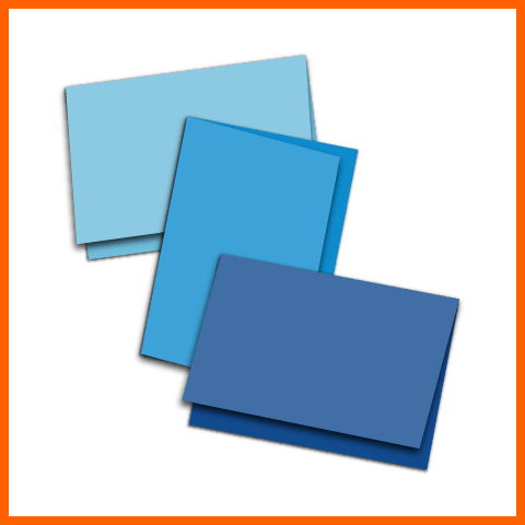 Blank folded cards
