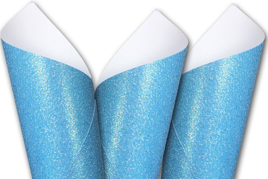 Silk GLITTER Sparkling Water Aqua 5x7 Discount Card stock - 25 pack