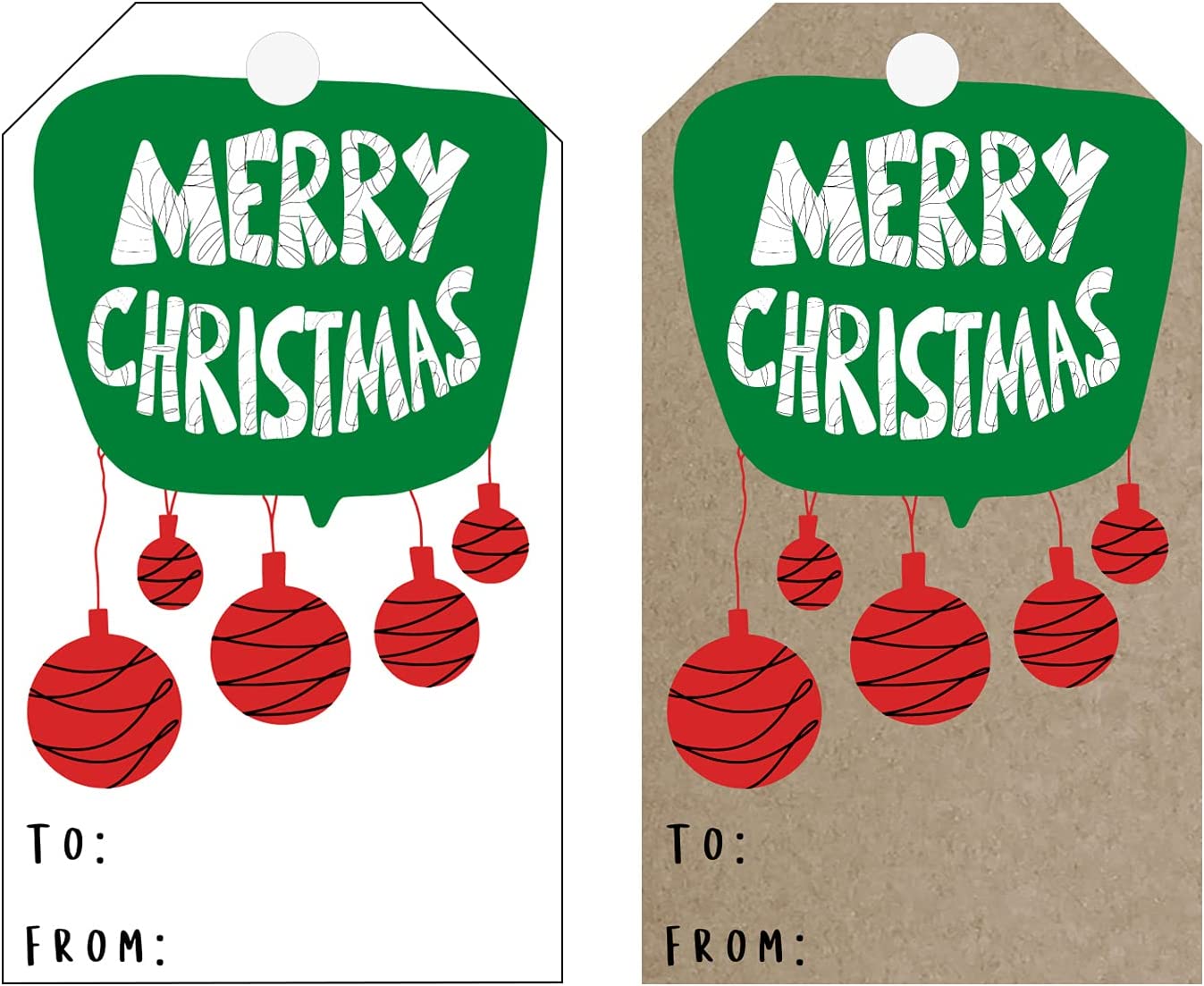 Merry Merry Christmas Printable Gift Tags