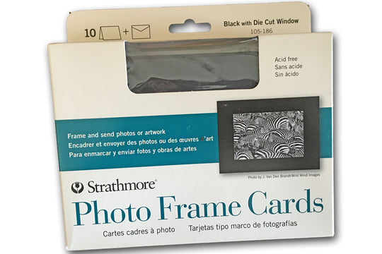 Strathmore Photo Frame BLACK Cards and envelopes - Full size cards - 10 pack