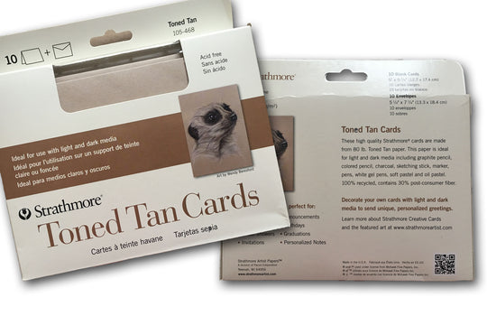 Strathmore Toned Tan Cards and envelopes - Full size cards - 10 pack