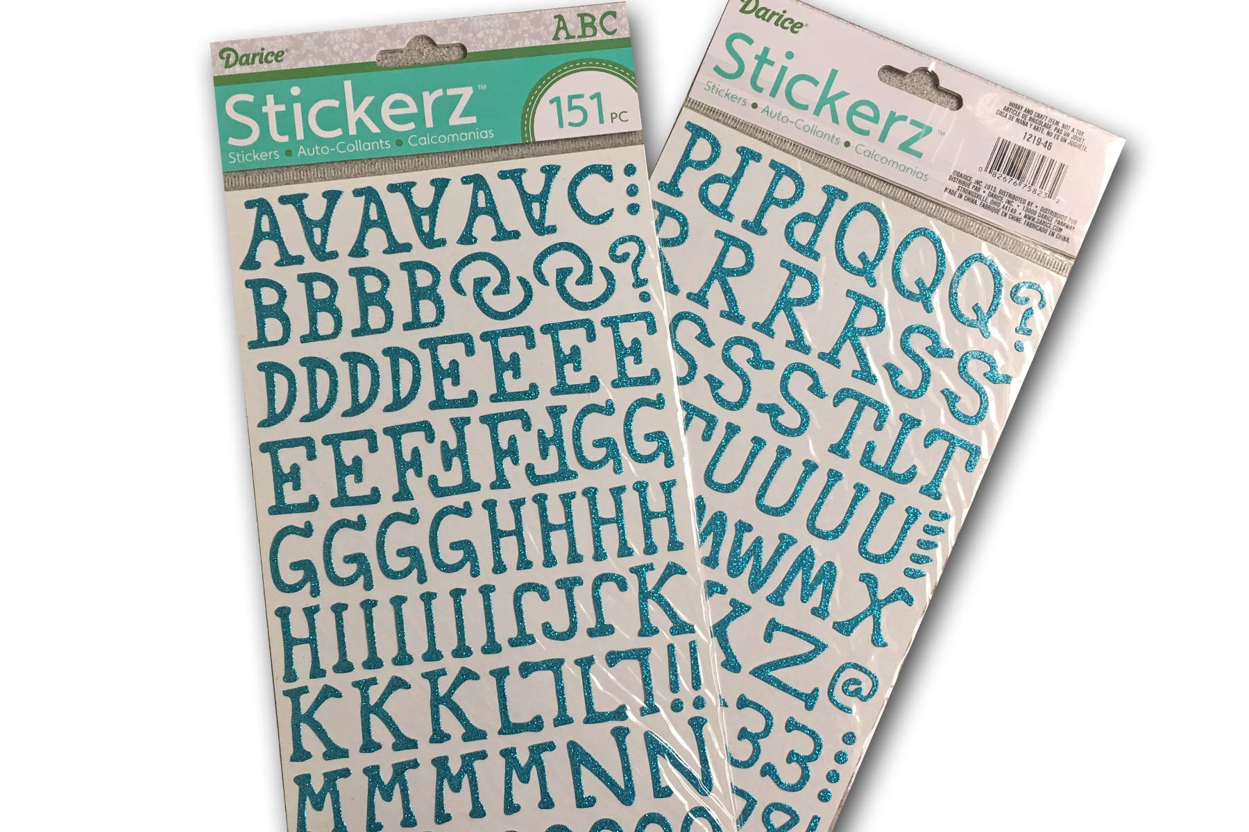 Blue Glitter Alphabet Stickers for card making and scrapbooks ...